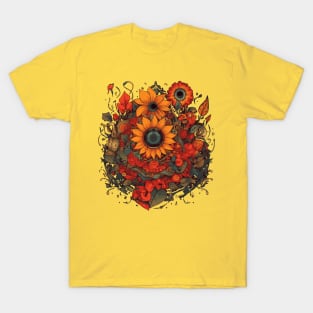 Minimal Flower Abstract T-Shirt